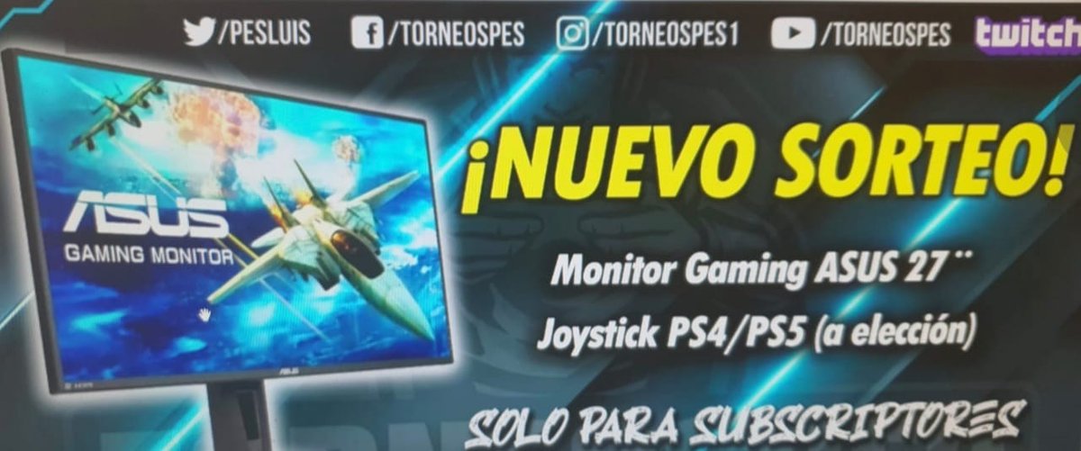 Llegó el día de presentar el segundo  sorteo mas importante solo para los subscriptores de nuestro canal twitch.tv/torneospesgami… estar atentos y suscribiros al canal que es totalmente gratis  y entraras en el sorteo de este magnífico monitor gaming de 27 pulgadas y 0.5 ms