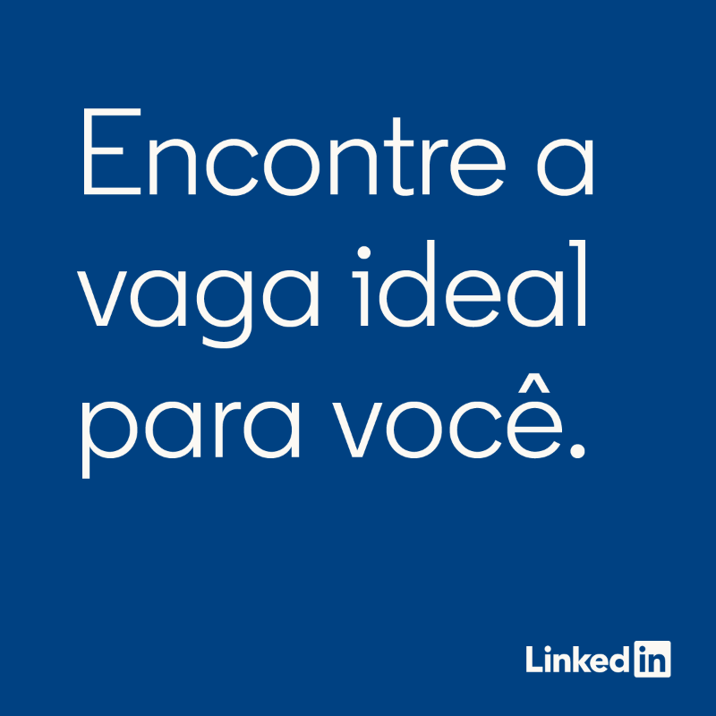 LinkedIn's tweet photo. Não importa o tipo de trabalho que você procura: conte sempre com o LinkedIn. Baixe o aplicativo agora mesmo e comece a pesquisar sua próxima oportunidade.