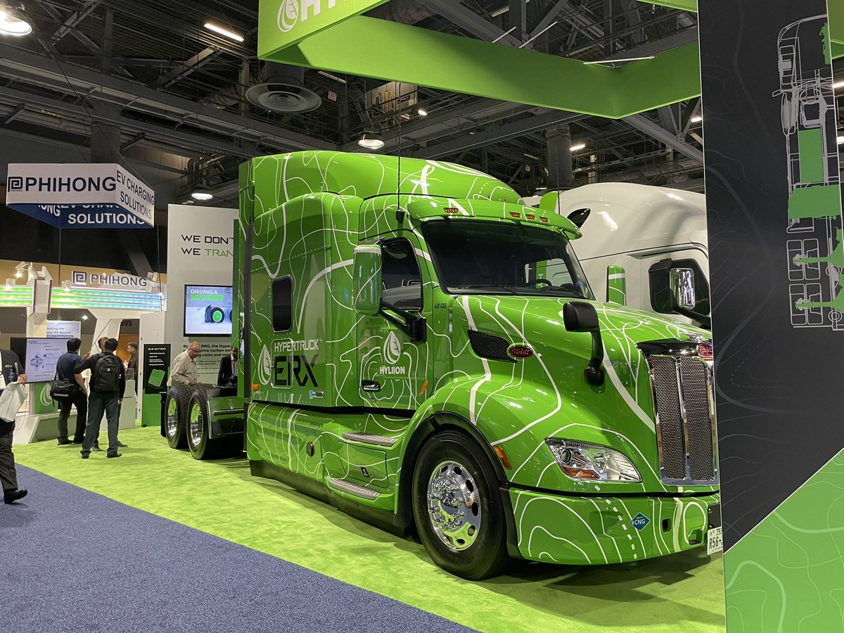 lynnmurraylyon's tweet photo. .@realThomasHealy talks about innovative practical ways to get to electrification with @hyliion trucks.  Renewable natural gas to reduce emissions with existing fuel infrastructure &amp; a lower total cost of ownership @ACTExpo #ACTexpo #actexpo22 #DRIVECLEAN #EV #RNG https://t.co/72R8MZPdiG