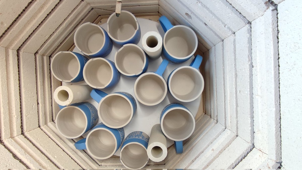 rozdowen's tweet photo. Starting to create the jigsaw of pieces to fill the kiln for the last bisque firing of pots for #potfestinthepens 3,4 & 5 June. If you're near Penrith then, come and say hi! https://t.co/078RVc2MDQ https://t.co/LujJy8Pujz
