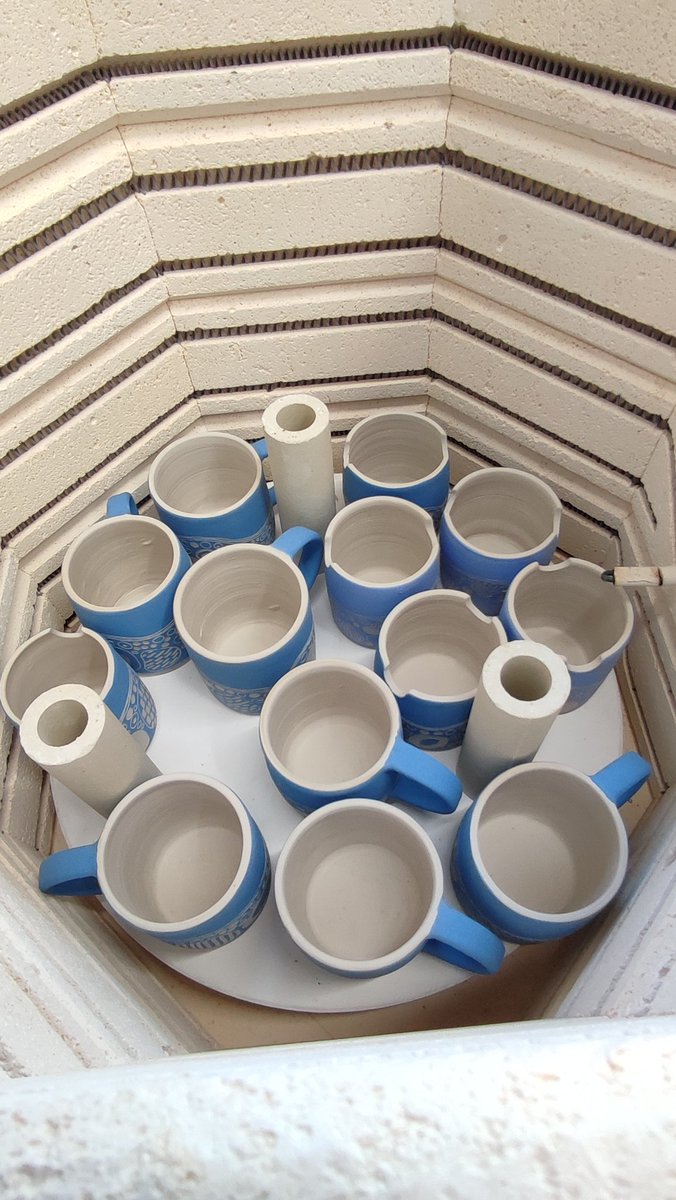 rozdowen's tweet photo. Starting to create the jigsaw of pieces to fill the kiln for the last bisque firing of pots for #potfestinthepens 3,4 & 5 June. If you're near Penrith then, come and say hi! https://t.co/078RVc2MDQ https://t.co/LujJy8Pujz