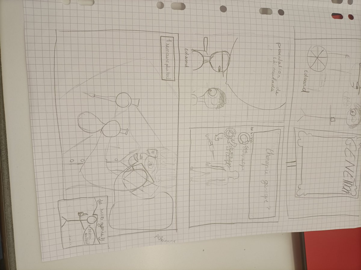 ValerieFerreras's tweet photo. Quand le labo se transforme en atelier de dessin ! Les #1STL du @Lyceelegarros se lancent dans la création d'une BD de vulgarisation scientifique guidés par un illustrateur @GhadiGhosn. Une belle conclusion du projet sur les maladies génétiques : Synthèse et créativité ! Merci ! https://t.co/rZ6k9I3Fpk