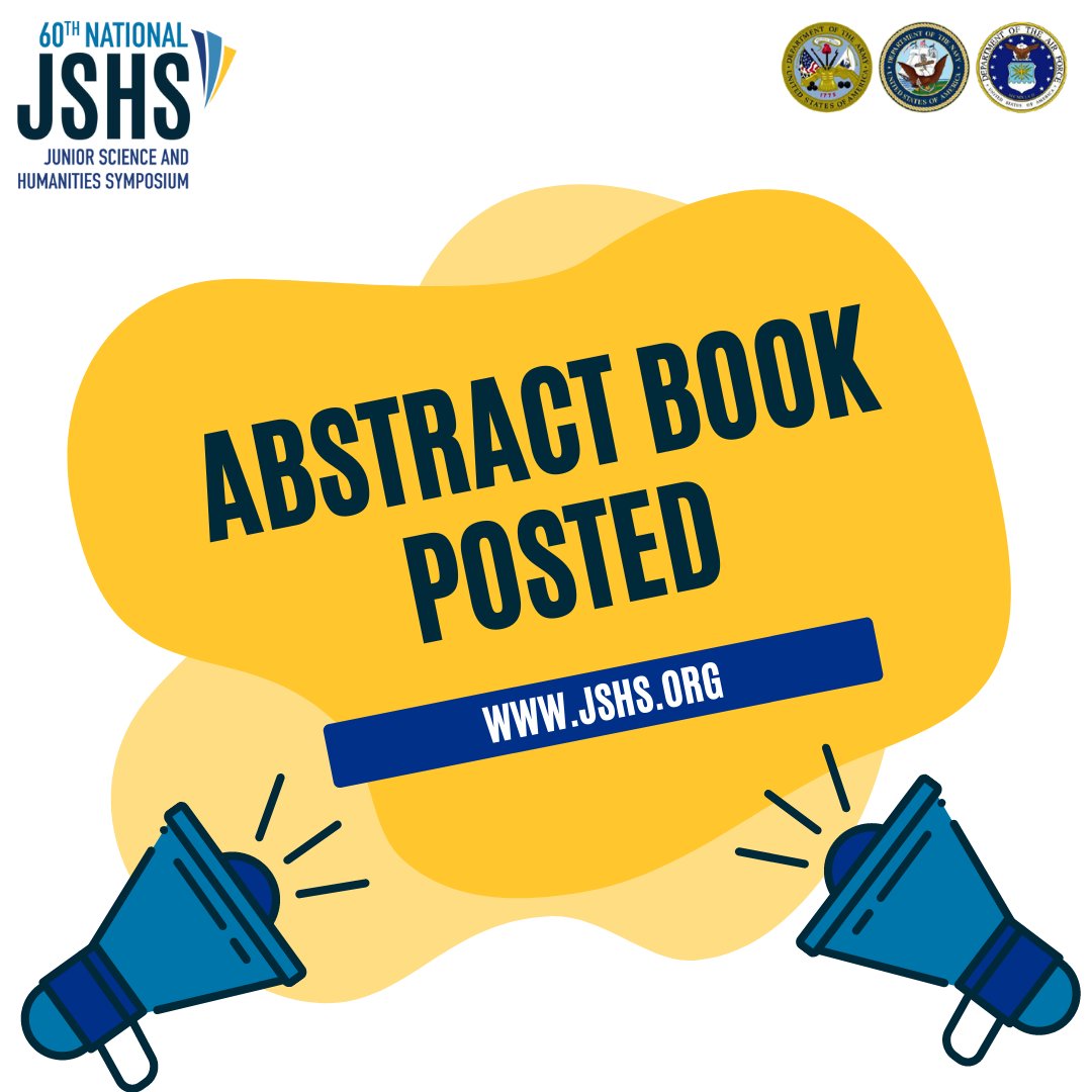 We are excited to announce that the 60th National JSHS Abstract Book is now available on our website! #NJSHS22

ow.ly/oYRm50J5f6p