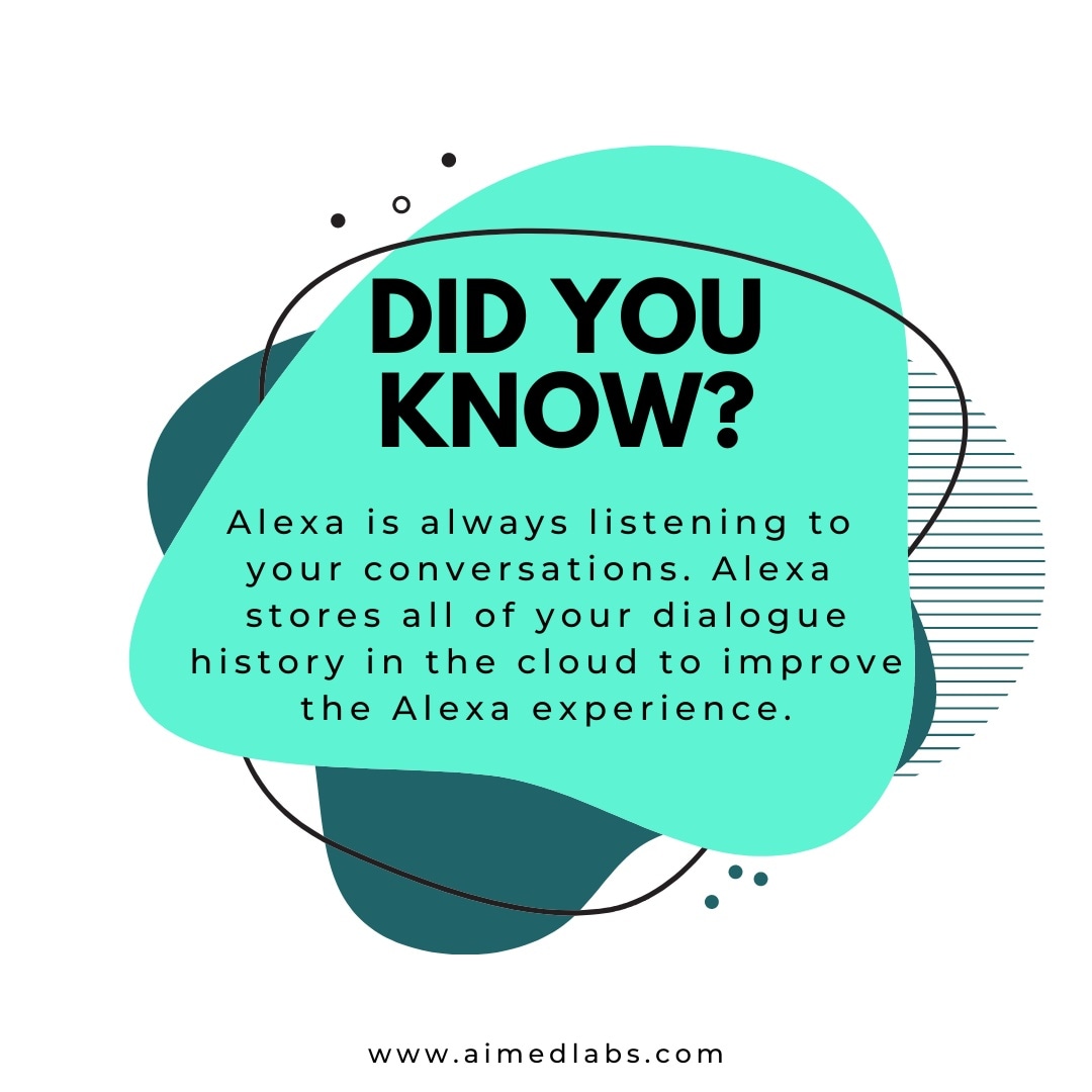 AimedLabs's tweet photo. Did you know?

@AmazonAlexaIN is listening to you all the time.

Get more such interesting news and facts.

Follow us today @aimedlabs 

#amazon #alexa #chatbot #virtualassistant #webdesign #appdesign #appdevelopment #appdesigner https://t.co/TM3fjZFIpF