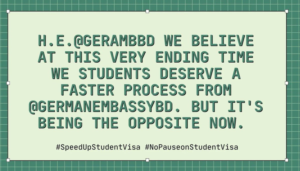 chemyhamza94's tweet photo. We just want the German embassy to shorten the 12 months long waiting period for student visa.

@GermanEmbassyBD
@GerAmbBD
@BDMOFA
@AKAbdulMomen
@MdShahriarAlam
@dw_bengali
@dwnews
#SpeedUpStudentVisa #StopSlowingDownStudentVisa https://t.co/4O0Iba6p4K