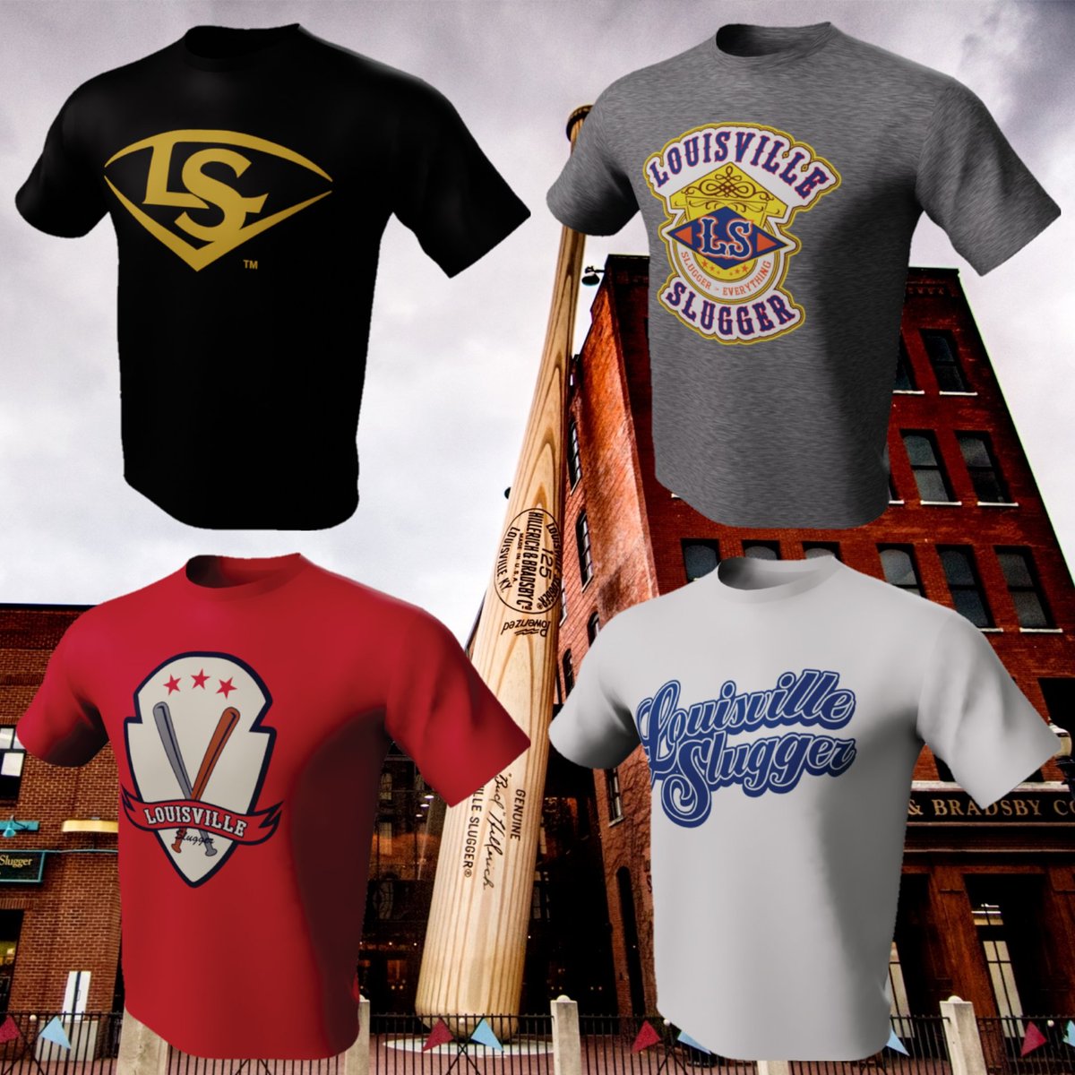 LSCustomUnis's tweet photo. A few more Louisville Slugger T-Shirts added to our shop! Features Louisville Slugger logo on top of a crew neck t-shirt. This high quality screen-printed design comes in adult sizes with most sizes in-stock and ready to ship #becomeunforgetable #alldayeveryday #louisvilleslugger https://t.co/MVOiyfJUvn
