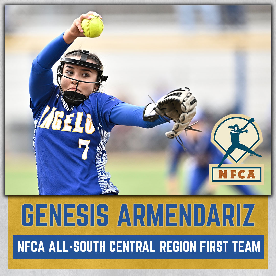 angeloathletics's tweet photo. The Rambelles' Genesis Armendariz and Paxton Scheurer are named to the NFCA All-South Central Region First Team, and Ashlyn Lerma is named to the NFCA All-South Central Region Second Team! #RamEm https://t.co/ZeqTO0eFPU