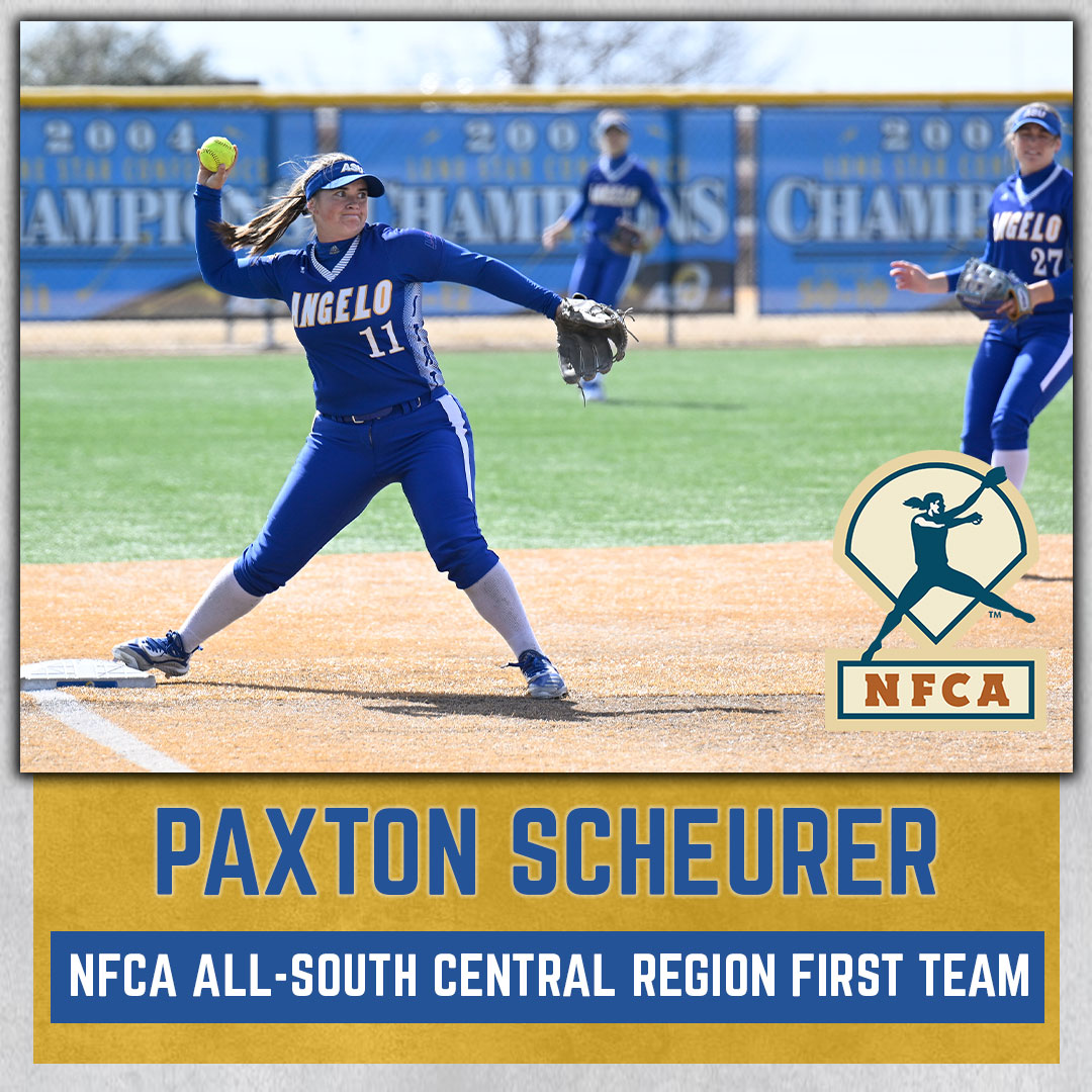 angeloathletics's tweet photo. The Rambelles' Genesis Armendariz and Paxton Scheurer are named to the NFCA All-South Central Region First Team, and Ashlyn Lerma is named to the NFCA All-South Central Region Second Team! #RamEm https://t.co/ZeqTO0eFPU