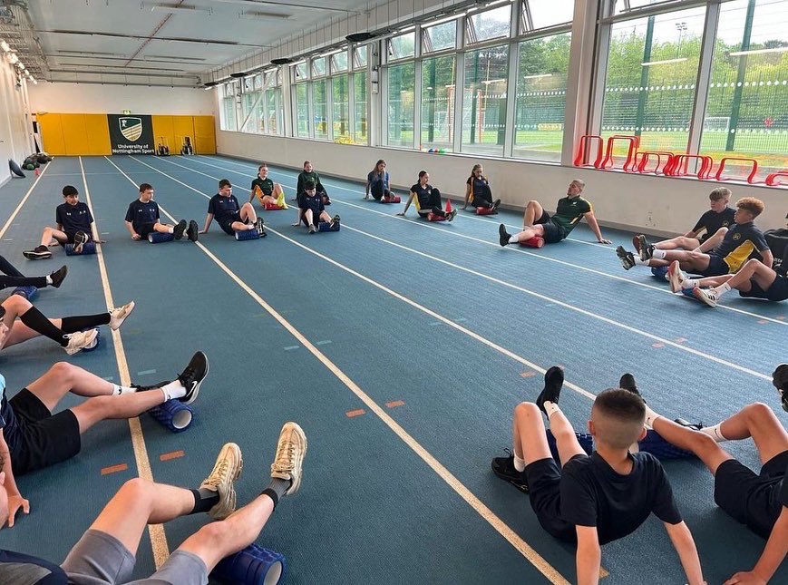 LodgeparkPE's tweet photo. Our students took part in a strength and conditioning session where they were learning about the best methods of preventing injury #DRETPerformanceConference https://t.co/JNfQMJRNW7