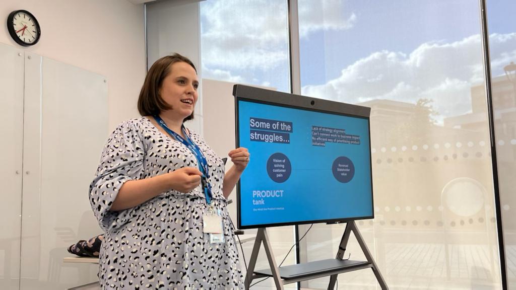 ProductTankBFS's tweet photo. Our North Star Framework workshop has been kicked off by @AilisMcCaul as she explains some of the painpoints it can address.
#ProductTank #NorthStarFramework https://t.co/F2ooAZd9wA