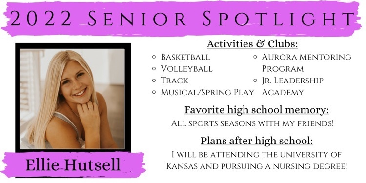 AHS Senior Spotlight of 2022🎓

Our last senior for the day is Ellie Hutsell

📸: AHS Journalism 
#aurorahuskies #classof2022