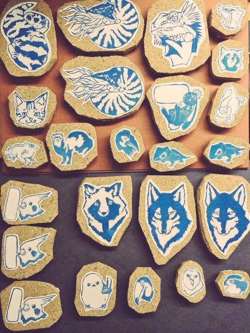 昔に作ってた消しゴムはんこ見て! 