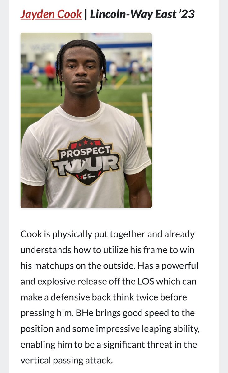 Big thanks to <a href="/PrepRedzoneIL/">Prep Redzone Illinois</a> for giving me a platform to compete and get better! Also thank you <a href="/dclay1889/">Darnell Clay</a> for the write up
@PRZJordan <a href="/CoachBigPete/">Peter "Coach Big Pete" Leinweber</a> <a href="/EDGYTIM/">Timothy “EDGYTIM” OHalloran</a> @Lemmingscouting