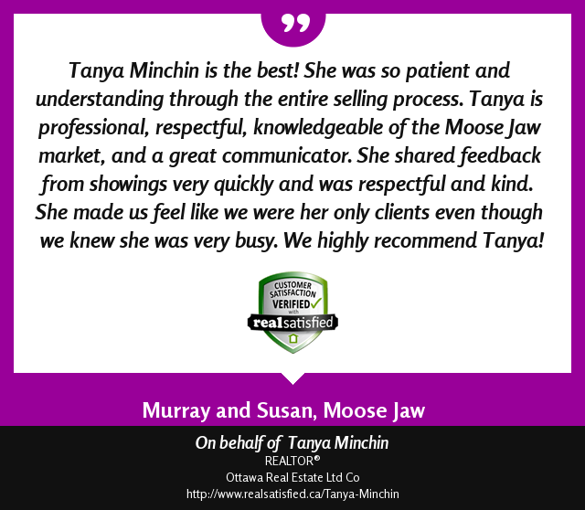 Awe.There's nothing like a good recommendation to brighten your day!!  realsatisfied.ca/Tanya-Minchin via <a href="/realsatisfied/">RealSatisfied</a>
