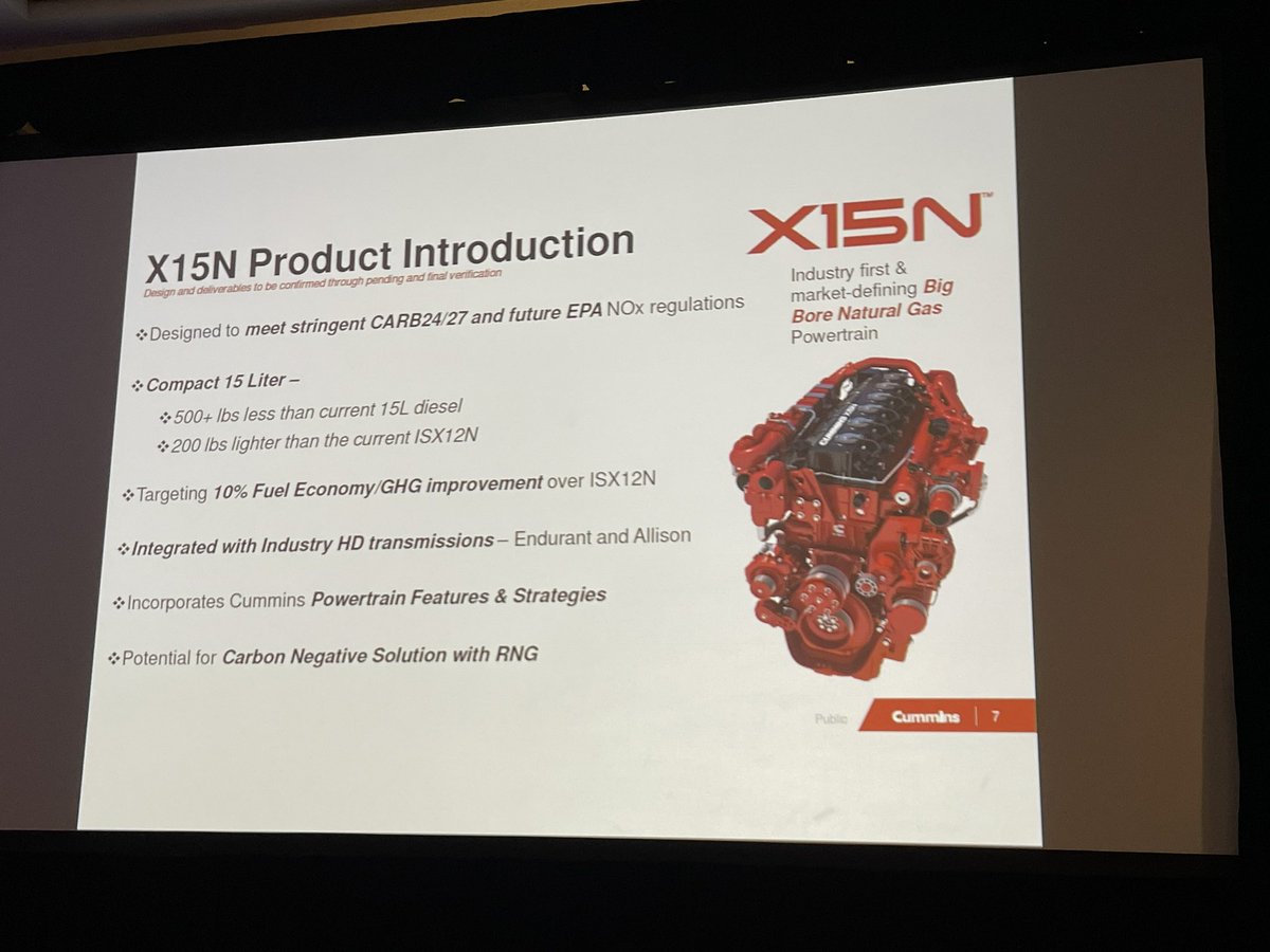 lynnmurraylyon's tweet photo. Fleets are excited about the upcoming @cummins 15L natural gas engine with torque and power comparable to diesel @ACTExpo #ACTexpo #ACTexpo22 #DRIVECLEAN #NGV #RNG #CNG https://t.co/2Jsk4vrdZx