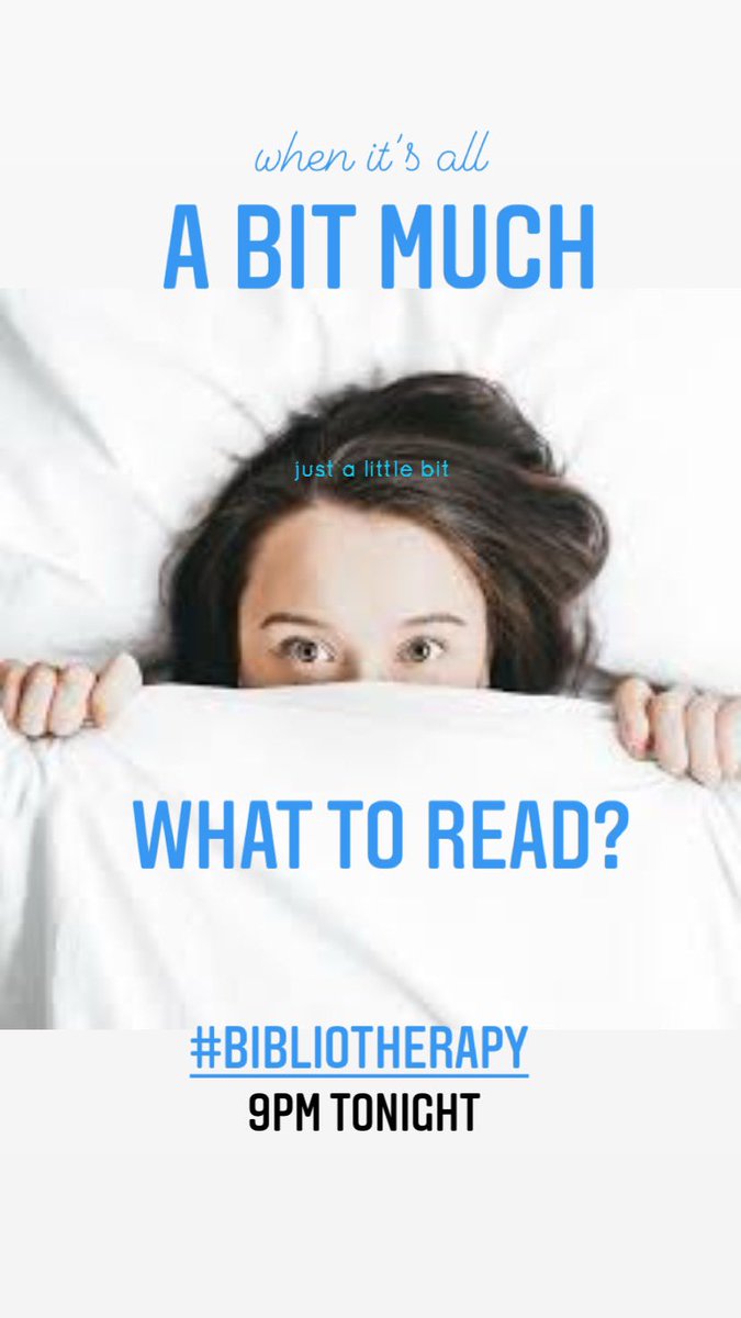 Ellaberthoud's tweet photo. When it’s all getting #abittoomuch - what to read ? #duvetday #bibliotherapy 9pm tonight - what do YOU read when you have a duvet day? https://t.co/HgkZXnH5pV
