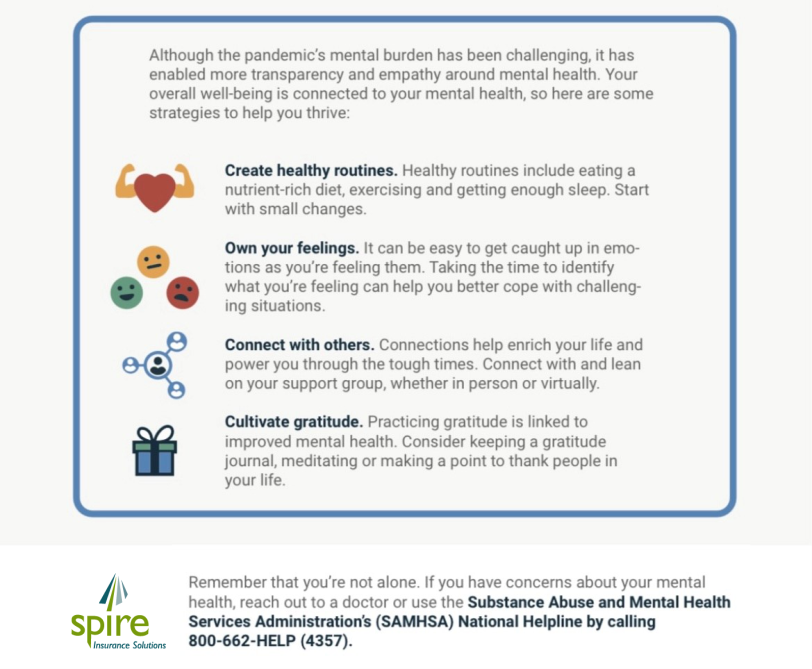 InsuranceSpire's tweet photo. Half of us will have a mental health issue within our lifetime, but ALL of us have a reason to speak up. End the stigma by spreading awareness!

#MentalHealthAwarenessMonth #EndTheStigma #SpeakUp https://t.co/8Pg8cQ1M89