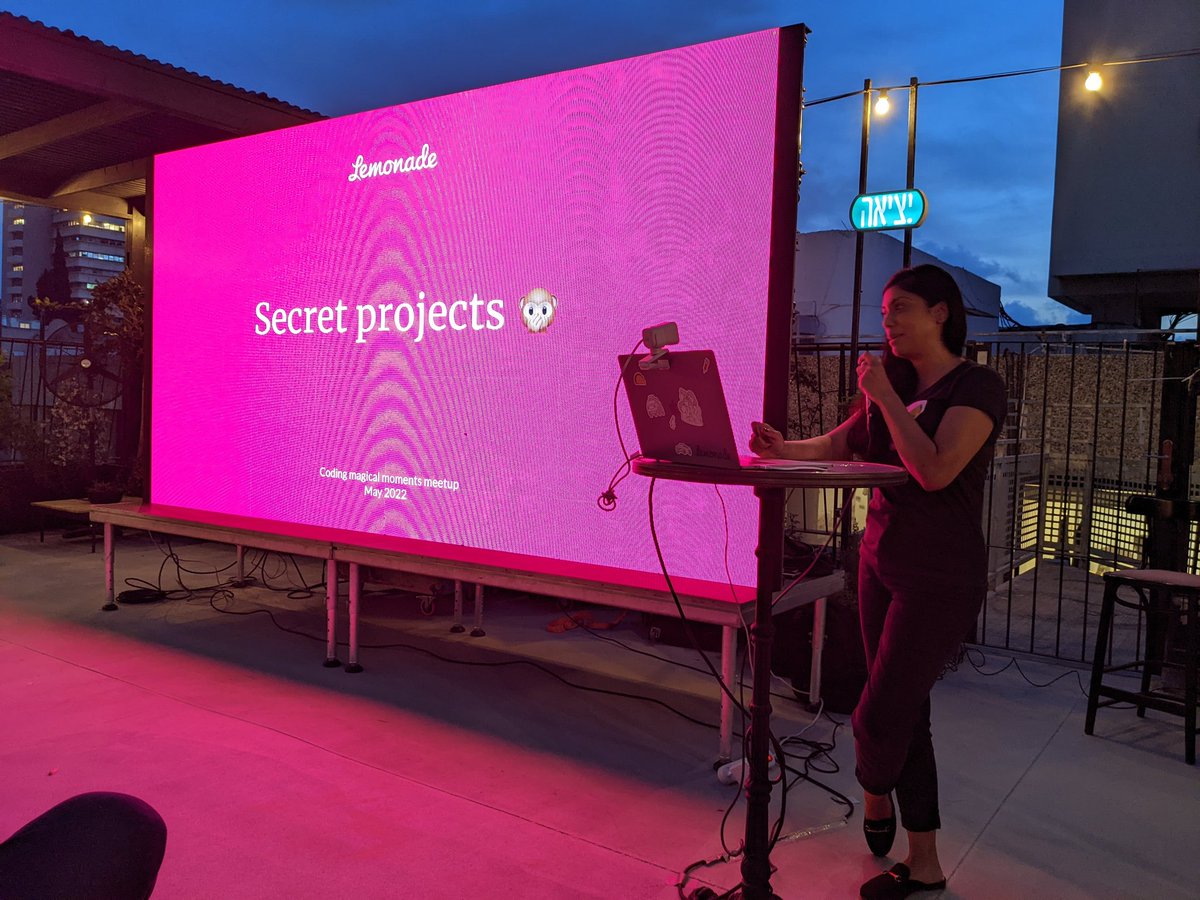 elad_bezalel's tweet photo. תודה לכל מי שהגיע למיטאפ coding magical moments שאירחנו ב @Lemonade_Inc 
אחד מתוך סדרה של מיטאפים שמטרתם לשתף ולדבר על חוויות קסומות בFE

ההקלטה תהיה זמינה בקרוב,
נתראה במיטאפ הבא 🪄

@nofar_bendavid @ShayHDavidson @IdanSidi https://t.co/m5lAQSk21Y