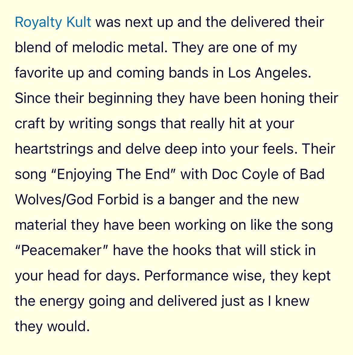 Another big thank you to Brian Lacy of @audioeclectica and Radford Media Group for giving us the opportunity to be a part of the show last Friday at The Federal and for this amazing review on our performance 

Live Review Link 

audioeclectica.wordpress.com/2022/05/10/liv…

#audioeclectica