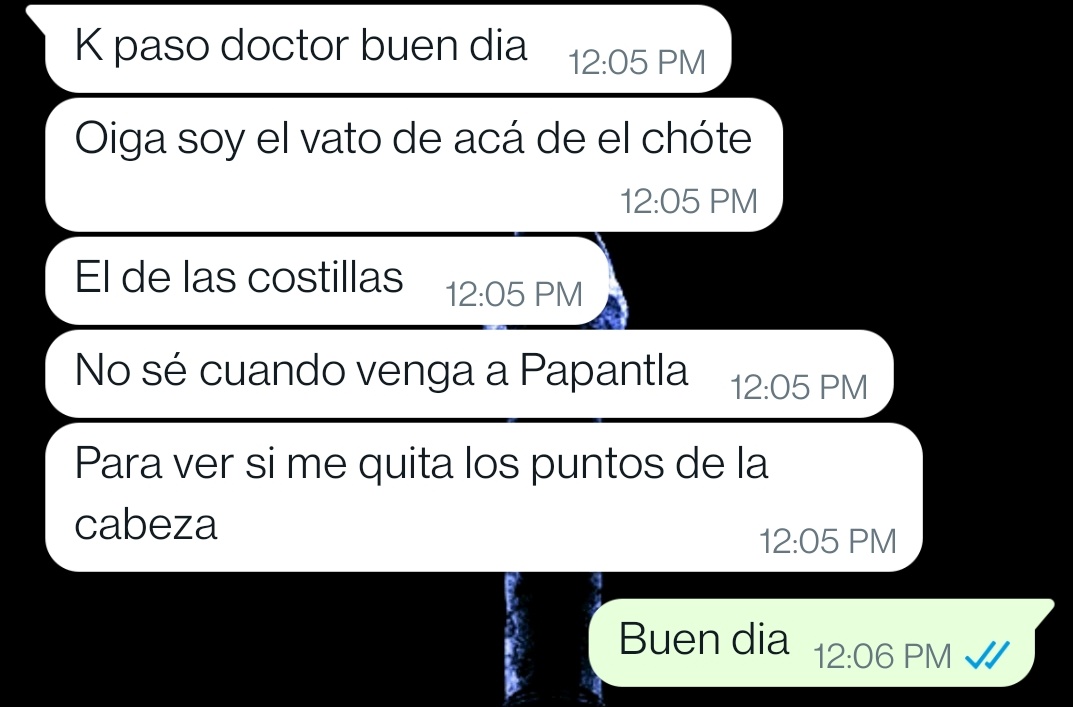 JaviStifler_17's tweet photo. Cuando te llevas tan chido con tu paciente que no sabes si darle consulta o invitarle unas caguamas jaja https://t.co/vk20b87Hla