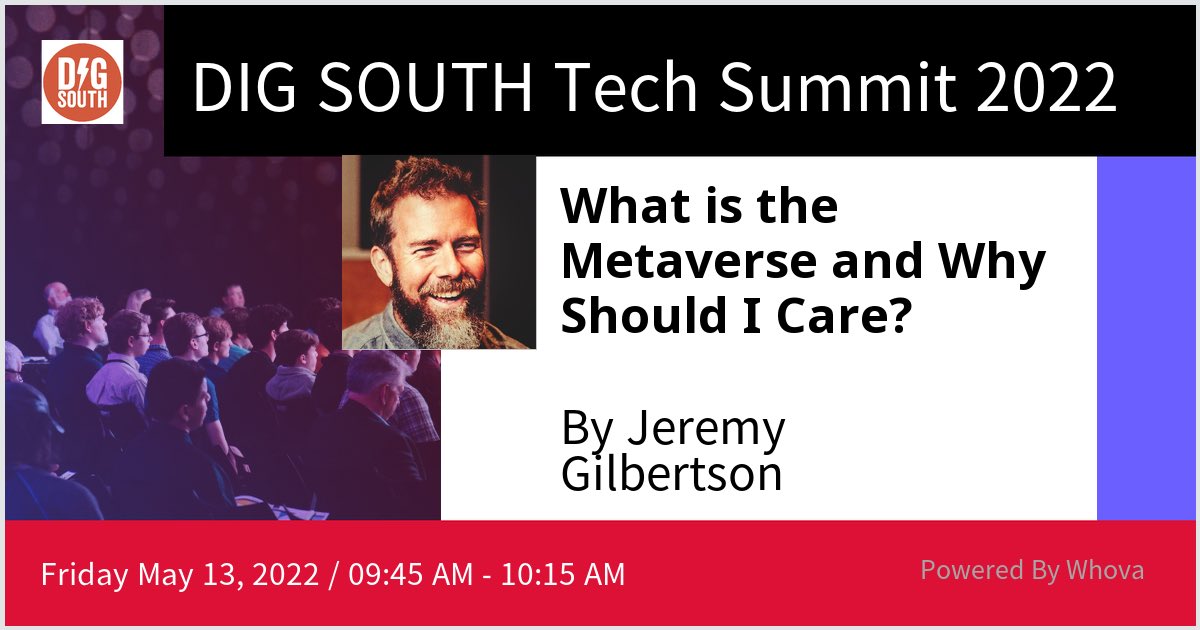 jeremygilby's tweet photo. Anyone else headed to #charleston I am speaking at DIG SOUTH Tech Summit 2022. Come say hello! #digsouth #digsummit - via #Whova event app https://t.co/st5dNYp5cx