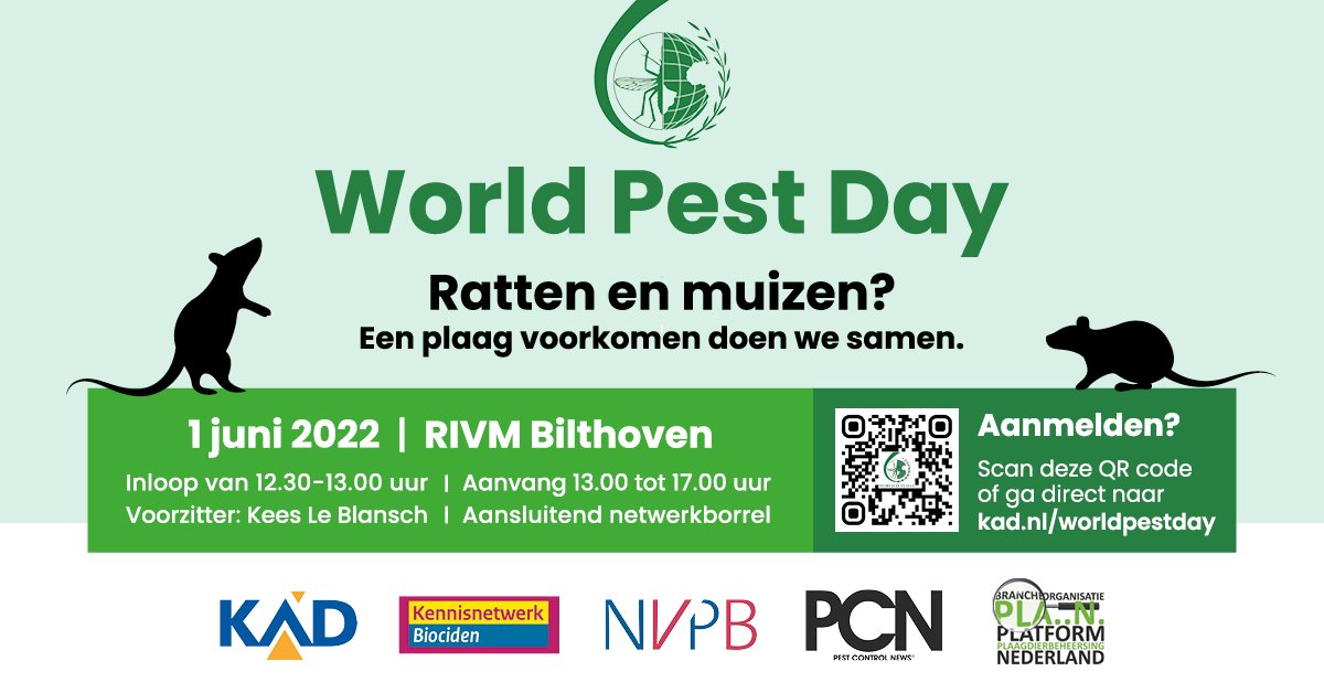 PlatformPlan's tweet image. De middag staat in het teken van IPM 2023 De organisatie is in handen van Kennis- en Adviescentrum Dierplagen,  het Kennisnetwerk Biociden,  Platform Plaagdierbeheersing Nederland, Nederlandse Vereniging van Plaagdiermanagement Bedrijven en Pest Control News.