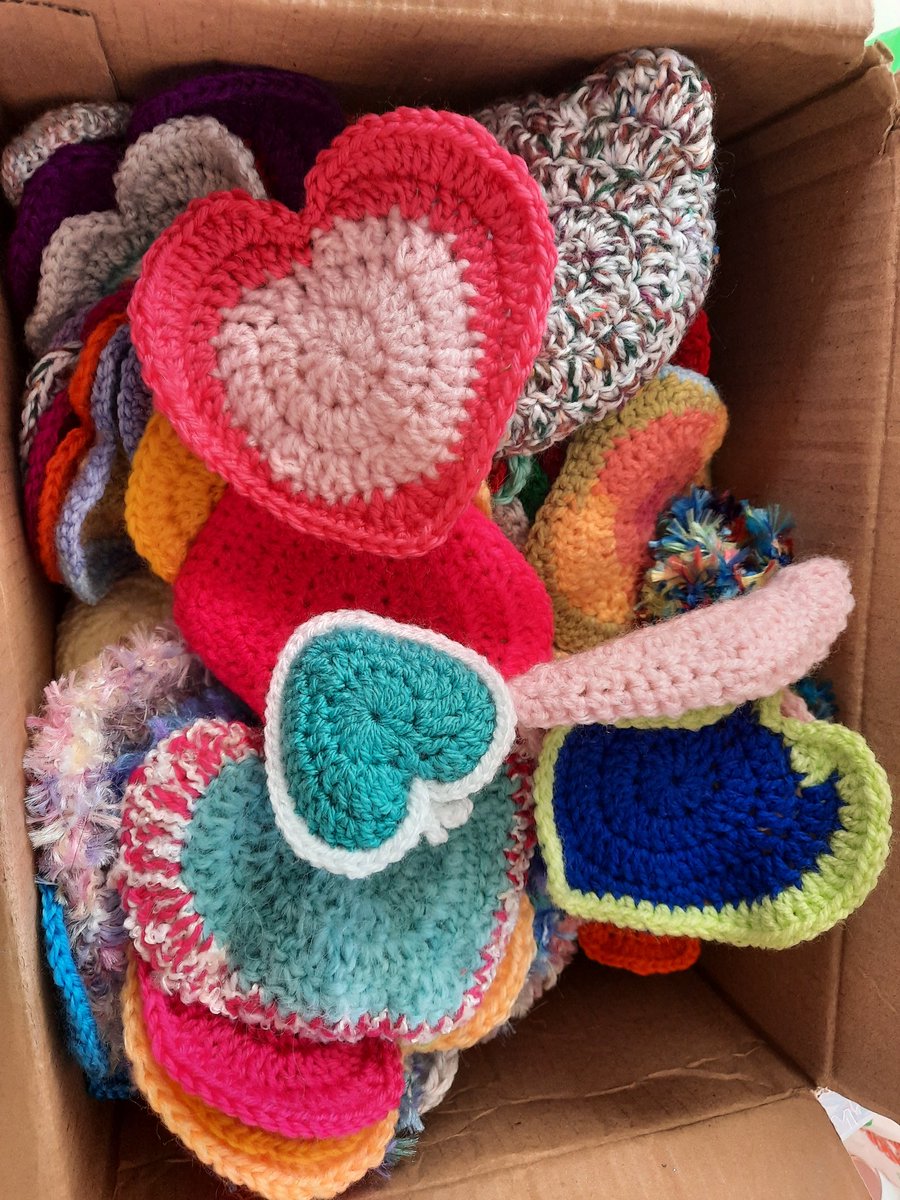 Thank you to whoever posted this wonderful box of hearts to the Nan Tate. Just in time for our last construction session. Don't forget to go to the Forum and Library sat to see the final pieces and celebrate Furness Pride with us ❤️🧡💛💚💙💜