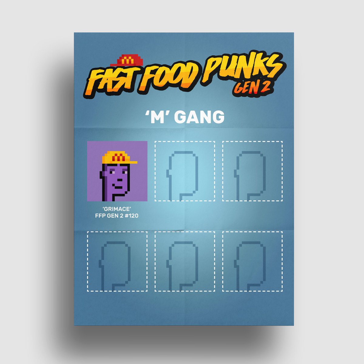 FastFoodPunks's tweet photo. 🚨 Grimace has been claimed!🚨

FFP Gen 2 #120 is the first member of the M GANG! 
5 more to go! Who's gonna get lucky?

Mint your Gen 2 FFPs here 👇👇👇
https://t.co/bmQzr0REcf https://t.co/nYnaufvOqL