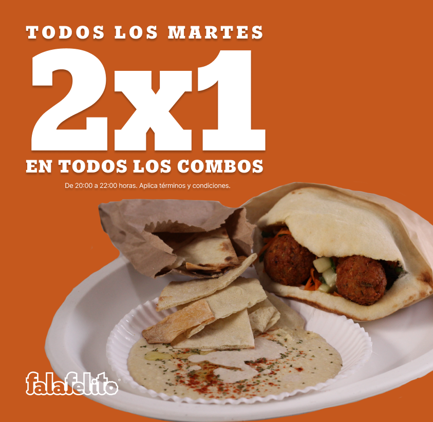 falafelito's tweet photo. Para terminar el mes, que mejor que comer dos Combos al precio de uno. https://t.co/1tNjpXoZ0O