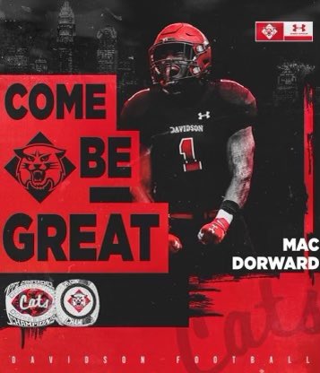 DorwardMac's tweet photo. Blessed to have received my first offer from Davidson. Praise be to God! Thank you to Coach Mazi and staff and a special thanks to @CoachColder and @DavidsonFB https://t.co/Froc6z4Fl5