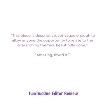 twotwoonenyc's tweet image. Good Evening Everyone!
Next TwoTwoOne Presents a personal essay
submission
"In the Middle of Somewhere and Nowhere" by
Marissa Tappy
Swipe to see what our editors have to say about this
piece!
#TwoTwoOne #studentran #nyc #explorepage
#mmc #magazine #marymountmanhattan