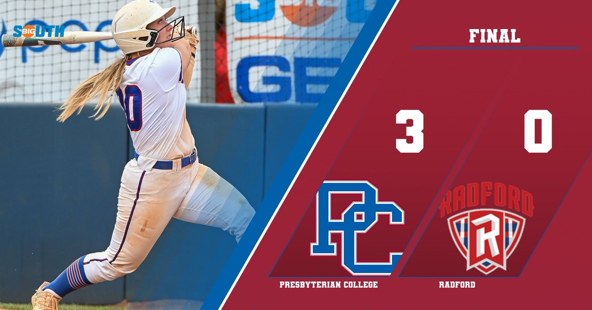 BlueHoseSB's tweet photo. 𝐁𝐋𝐔𝐄 𝐇𝐎𝐒𝐄 𝐖𝐈𝐍!

PC defeats Radford, 3-0, to advance in the Big South Tournament. 

✅ Lath Freeman with 2 home runs. 
✅ Morgan Hess with a complete game shutout with 11 strikeouts. 

#GoBlueHose https://t.co/oNGOwLiXN8