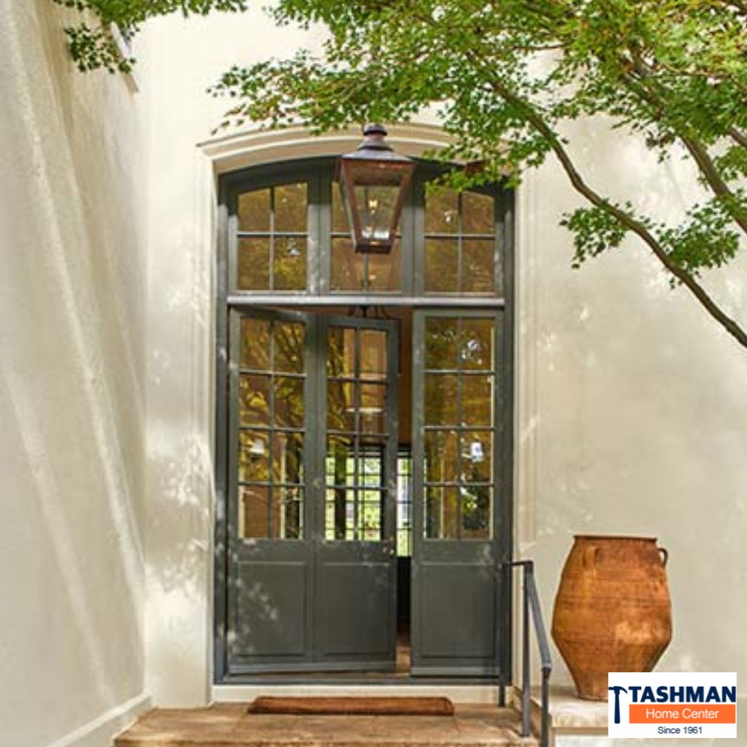 TashmanHardware's tweet image. Welcome Guests with a Touch of Tuscany. Maximize a Mediterranean-inspired façade and freshen up your exterior. Warm hues, terracotta urns, and lush greenery set the tone. Spice up your front door with bold, yet earthy hues like Mohegan Sage 2138-30. #BenMoore #paint #Tashmans