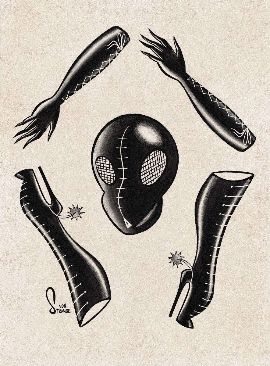 vonstrange_'s tweet photo. Bad Gal Accessories ⛓🖤⛓ #vintagesleaze #vintagefetish #retroart #pinup #pinupart #johnwillie #genebilbrew #ericstanton #femmefatale https://t.co/k3oHhFTNji