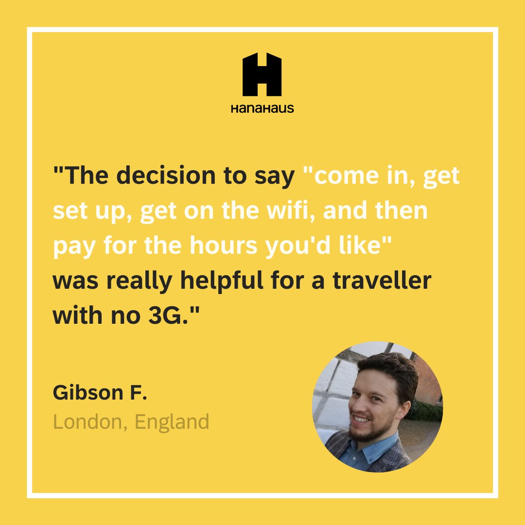 hanahaus's tweet photo. Have a travel stop in Palo Alto or Newport Beach? ✈️ Gibson from London agrees that @hanahaus is the perfect workspace to get business done from anywhere with no membership commitment. 

#coworking #coworkingspace #newportbeach  #communityworkspace #hanahaus #community https://t.co/DB0hDoimbz