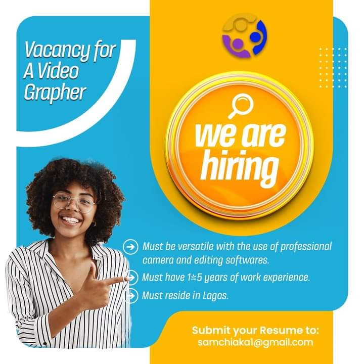 AborisadeAdeto1's tweet photo. Vacancy @ Lagos
Job Title: Video grapher
..
.
.
...
.
.
.
.
#May2022 #ElegbejeAdo #HelloGod #HelloHumanKindness #LetBeHappy
@OgbeniDipo @hannytalker @aproko_doctor @sametoolz #Opportunity #Lagos https://t.co/wMNn8CfrSr