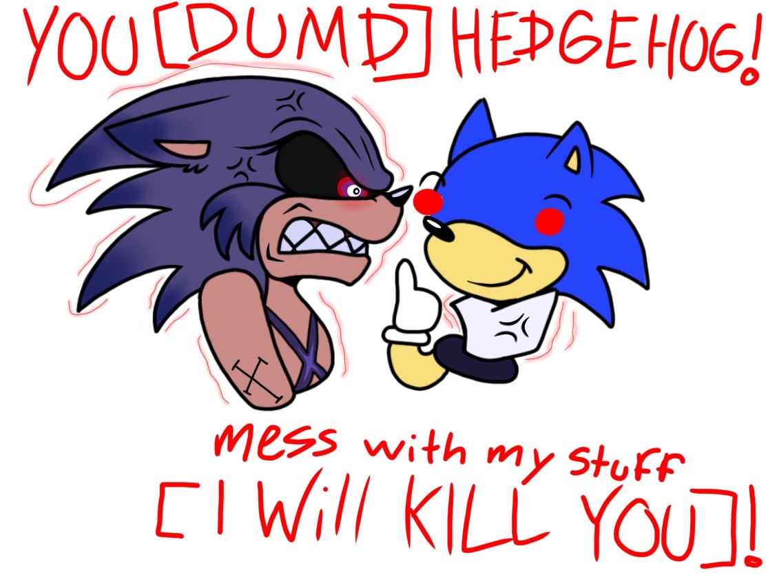 101Vanny's tweet photo. Here is a few Sketches that I did in cla of some oh my sonicexeoc #sonicexe #sunkyexe #endlesscycles https://t.co/b49WW5MJ7E