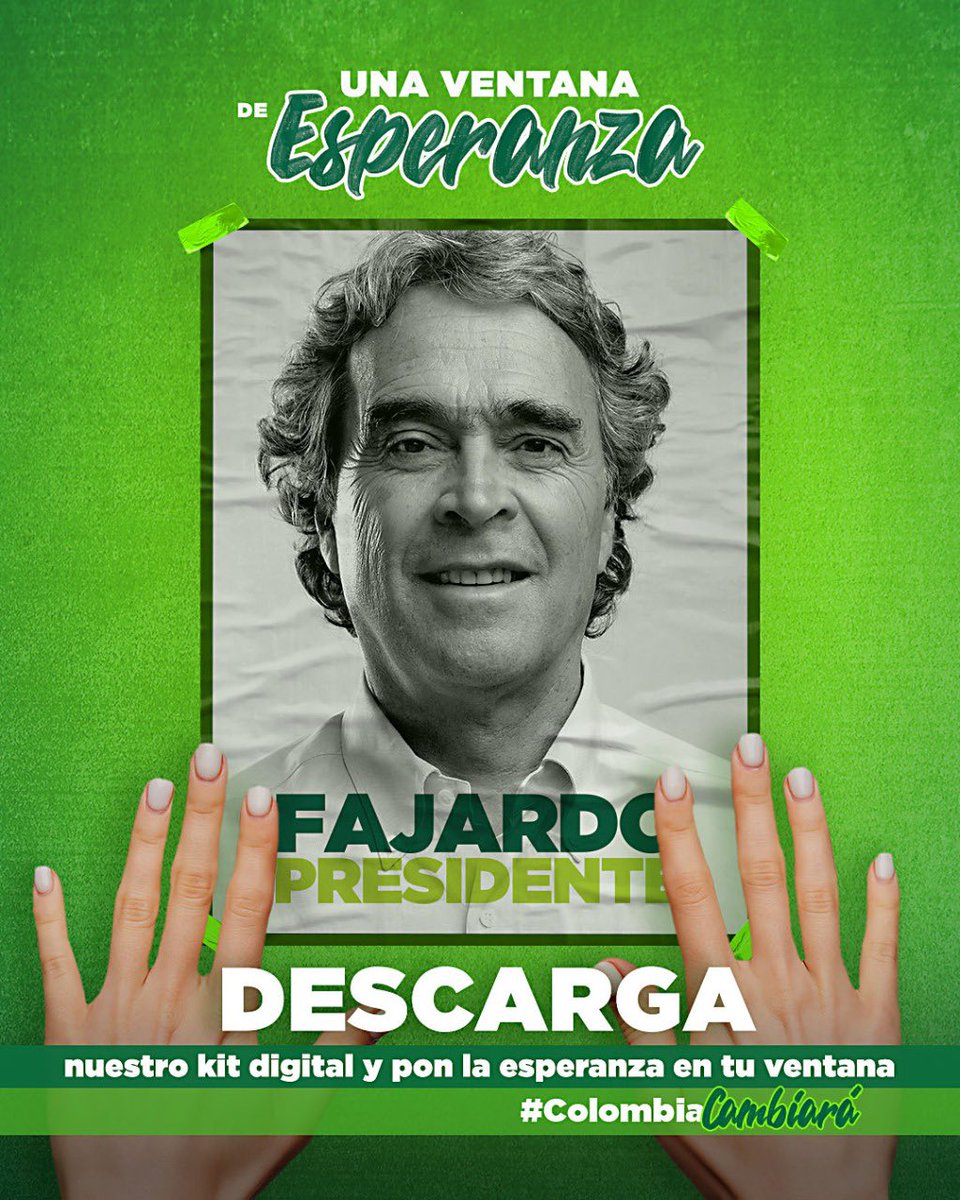 sergio_fajardo's tweet photo. ¡Te necesitamos para ganar! Les comparto este kit digital donde podrán encontrar nuestras imágenes y piezas oficiales para que juntos podamos decir #AcáVotamosPorFajardo 👉🏽 https://t.co/uAdRGT2J2G https://t.co/aTyFb7MZf6