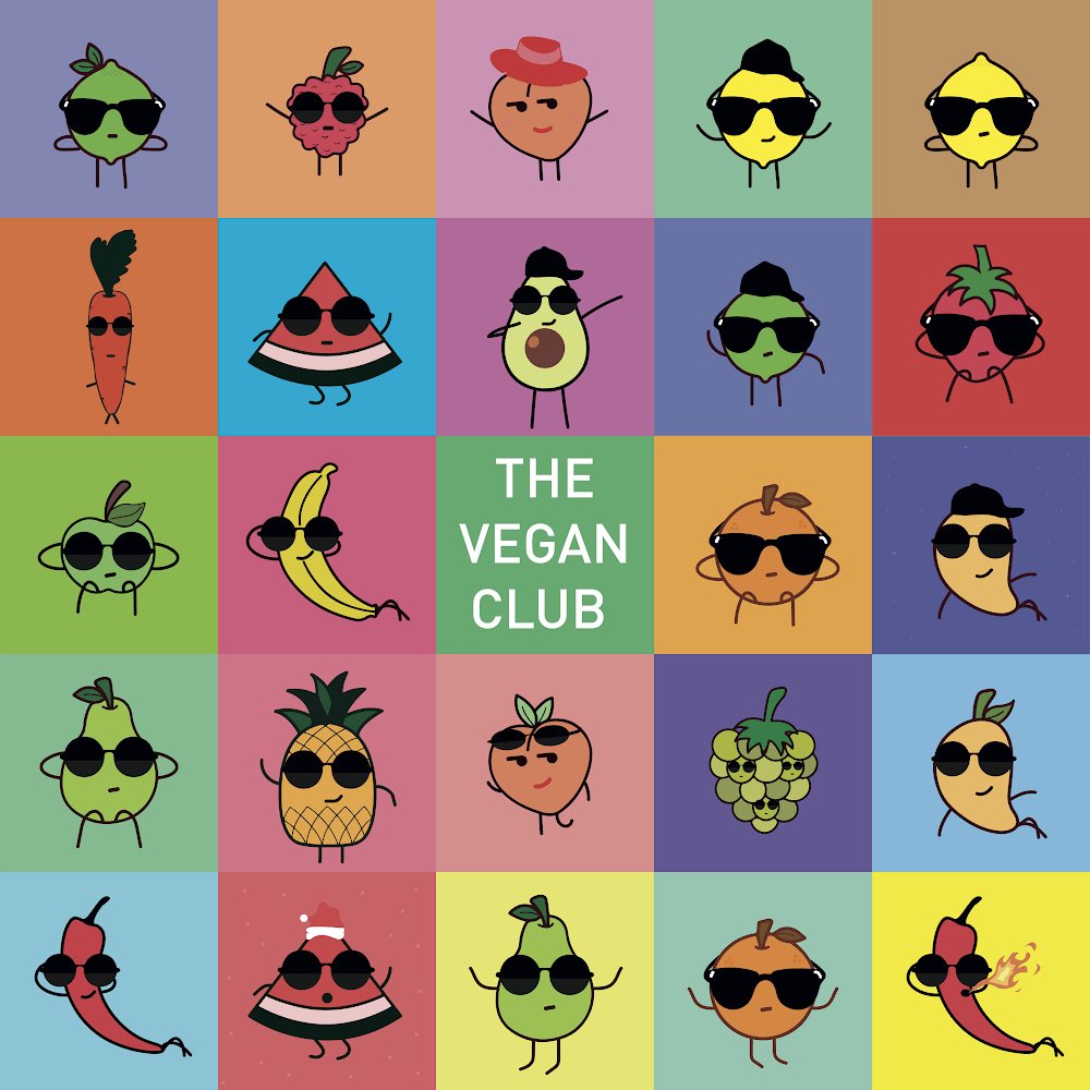 #NFTProjects should have a purpose💚We do! 🌿

Meet The Vegan Club 👇🏻👇🏻

#nft #nftart #vegan #vegans #green #GoGreen #VeganForTheAnimals #veganism #NFTshill #NFTCommunity #NFTCollection #NFTdrops #nftcollector #nfts #trending #art #NFTdrop
