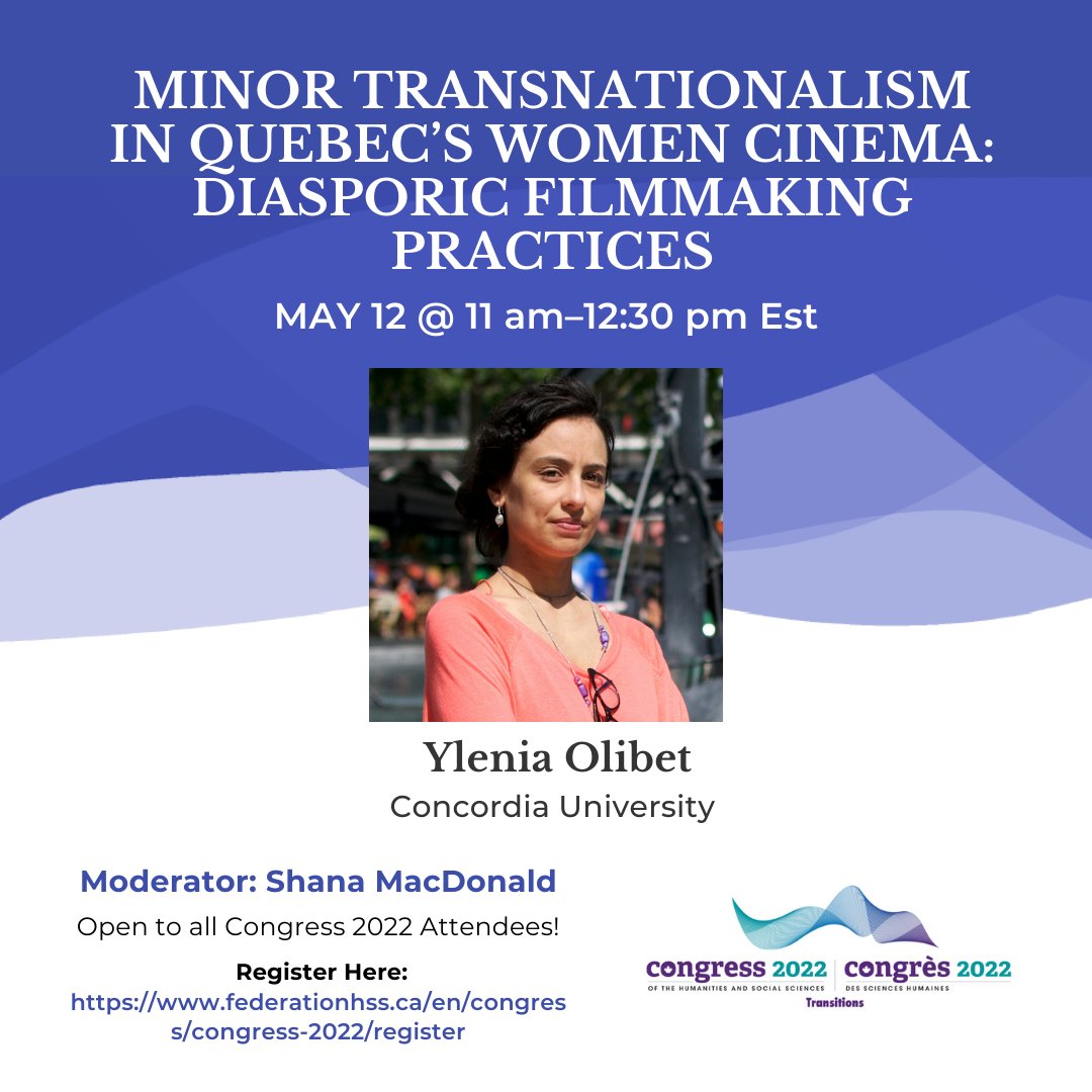 _filmstudies's tweet photo. May 12, 2022 at 11 AM

The #FSAC2022 will officially start tomorrow at 11 AM! The first panel will be a Gerald Pratley Lecture with Ylenia Olibet on Minor Transnationalism in Quebec’s Women Cinema: Diasporic Filmmaking Practices. 

For more information: https://t.co/xSGHl97qbe https://t.co/poEII0hvon