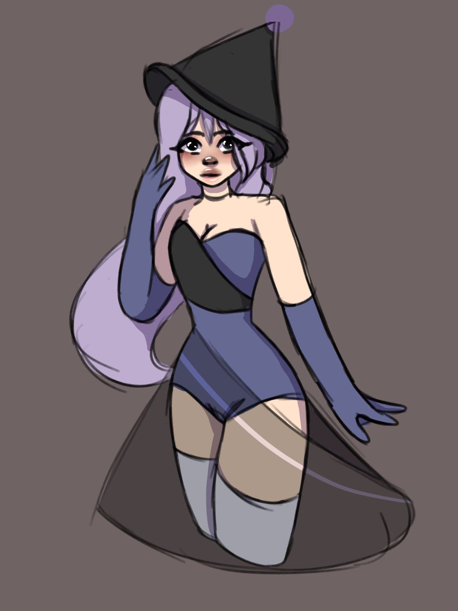 Posting art everyday till I give up 🤷🏽‍♀️ 

Day 1 a witch girl