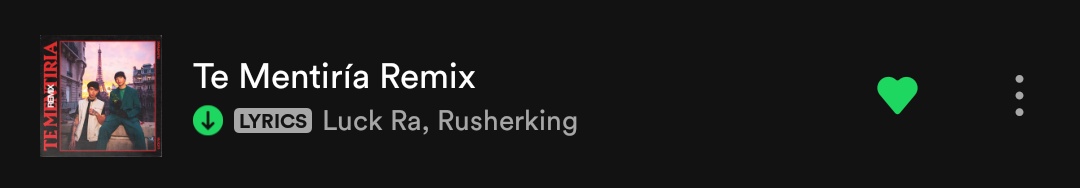 🔝"Te Mentiría Remix" sigue sumándose a varias playlists de Spotify y ahora ingresa a "Hits Urbanos"  ocupando el puesto #13 entre 100 canciones urbanas de Latinoamérica. 

🔗: open.spotify.com/playlist/37i9d…