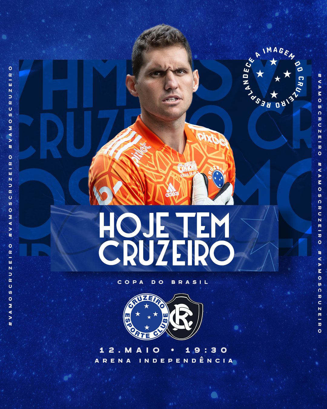 Cruzeiro 🦊 on X: HOJE TEM CRUZEIRO!!!!! 🦊💙 É dia de ver #OMaiorCampeão  da @CopadoBrasil em campo! Vamos lutar juntos para reverter o placar do jogo  de ida e buscar a classificação. #