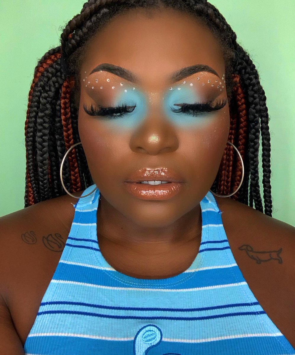 Had to jump on this beautiful trend by <a href="/Naezrah/">i just be doing stuff i enjoy.</a> 💙
.
<a href="/thecrayoncase/">The Crayon Case Cosmetics</a> iBrow pomade- Ebony
<a href="/JeffreeStar/">Jeffree Star</a> banana fetish palette/ gloss- mouthful
<a href="/ColourPopCo/">ColourPop Cosmetics</a> créme liner- big splash/ pressed blush- babycakes
<a href="/rarebeauty/">Rare Beauty</a> tinted moisturizer- 50N
<a href="/juviasplace/">Juvia's Place</a> chocolate lippie- toffee
💙