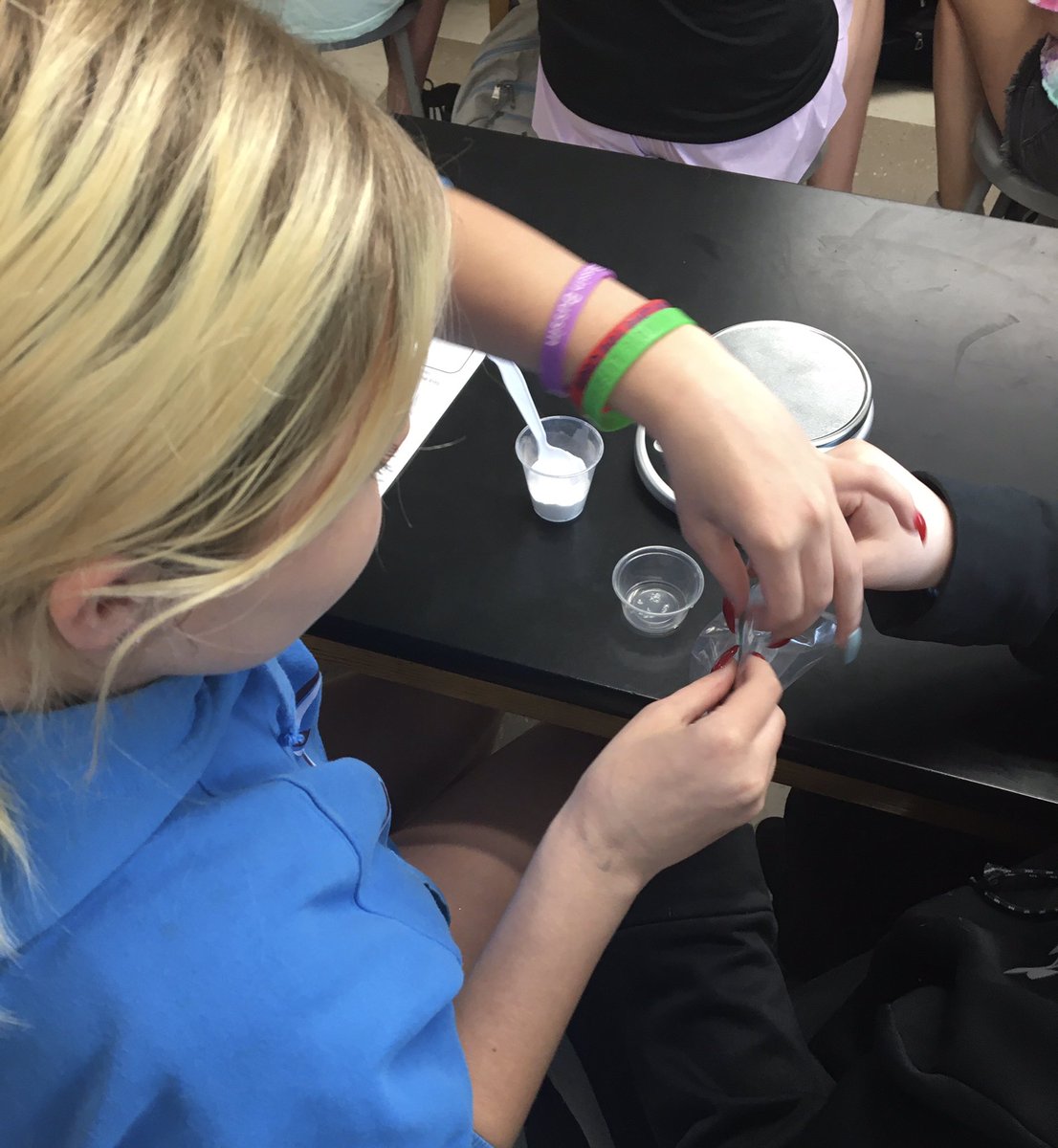 mrsgreenscience's tweet photo. Today’s focus was on connecting the Law of Conservation of Mass, balancing chemical equations, &amp; real-life situations. It was awesome to see them apply the topics we covered this year as well as see how they were all interconnected. #VMSOneRoar @vms_principal @NorthwestRISD https://t.co/uR0PEbsuxc