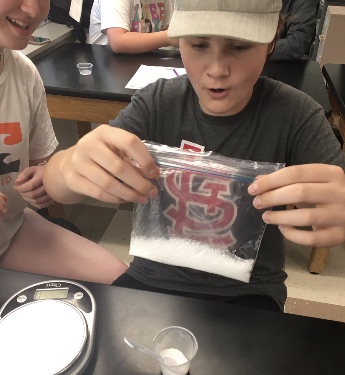 mrsgreenscience's tweet photo. Today’s focus was on connecting the Law of Conservation of Mass, balancing chemical equations, &amp; real-life situations. It was awesome to see them apply the topics we covered this year as well as see how they were all interconnected. #VMSOneRoar @vms_principal @NorthwestRISD https://t.co/uR0PEbsuxc
