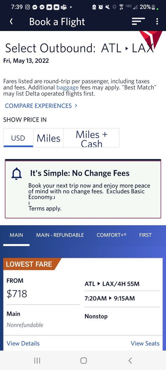 tyw23's tweet photo. SUPER frustrated w @Delta! On the phone w CS to buy tickets for our remaining dance team members who are representing #Atlanta at #HHI and they don't see the price in the screenshot below ONLINE. &amp; the rep tried to get the supervisor who would not come. WANTS ME TO PAY 240 MORE! https://t.co/3Dt3WwOyUv