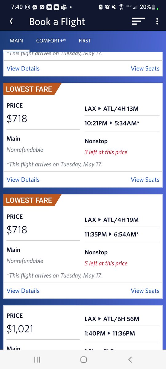 tyw23's tweet photo. SUPER frustrated w @Delta! On the phone w CS to buy tickets for our remaining dance team members who are representing #Atlanta at #HHI and they don't see the price in the screenshot below ONLINE. &amp; the rep tried to get the supervisor who would not come. WANTS ME TO PAY 240 MORE! https://t.co/3Dt3WwOyUv