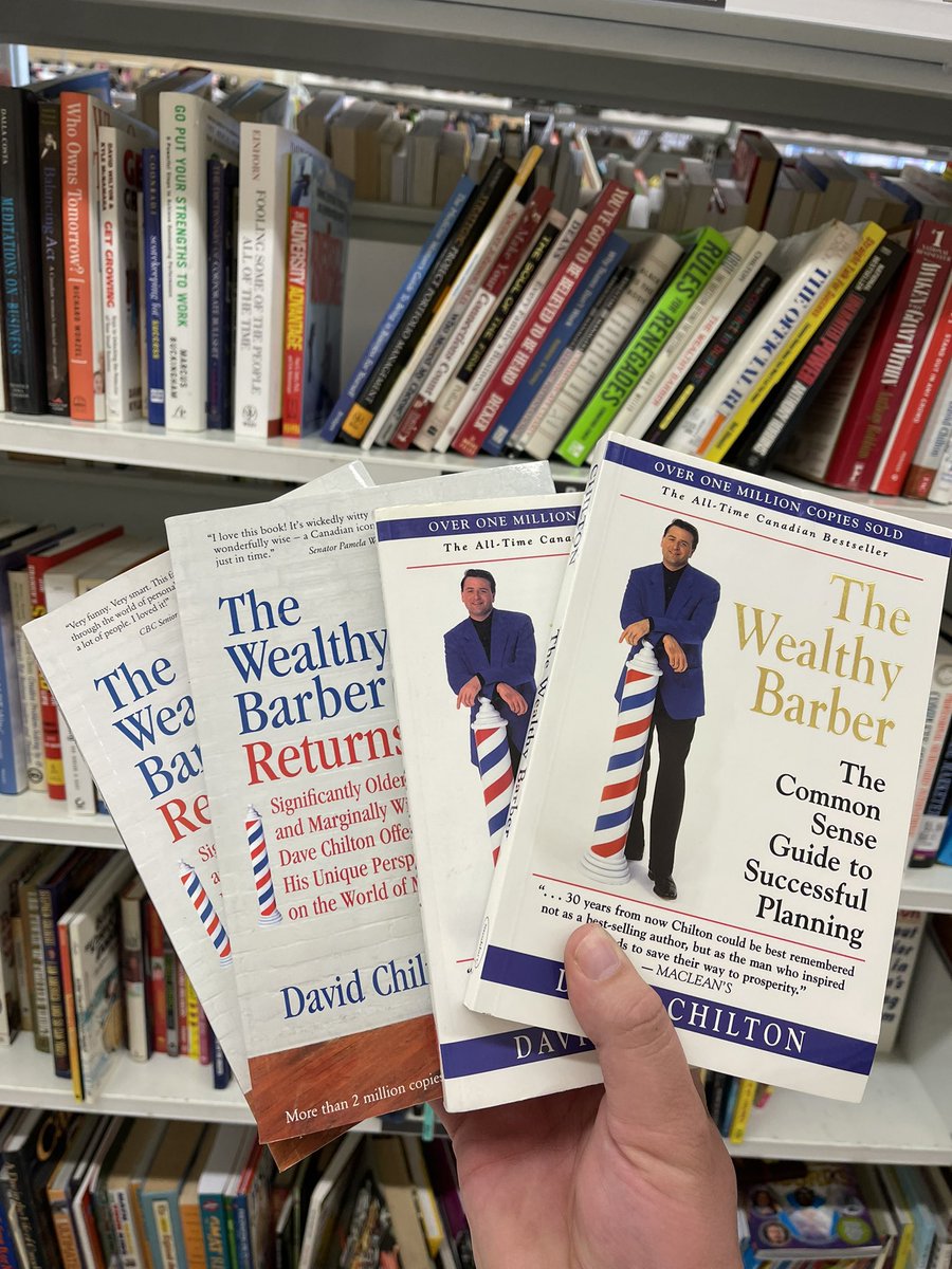 tkellster's tweet photo. @DarcyTymko @CodyWBrooks @wealthy_barber It’s become my new routine to check the Sarnia Value Village for the @wealthy_barber and then gift them to the financially irresponsible people in my life https://t.co/naiU2bM8vc
