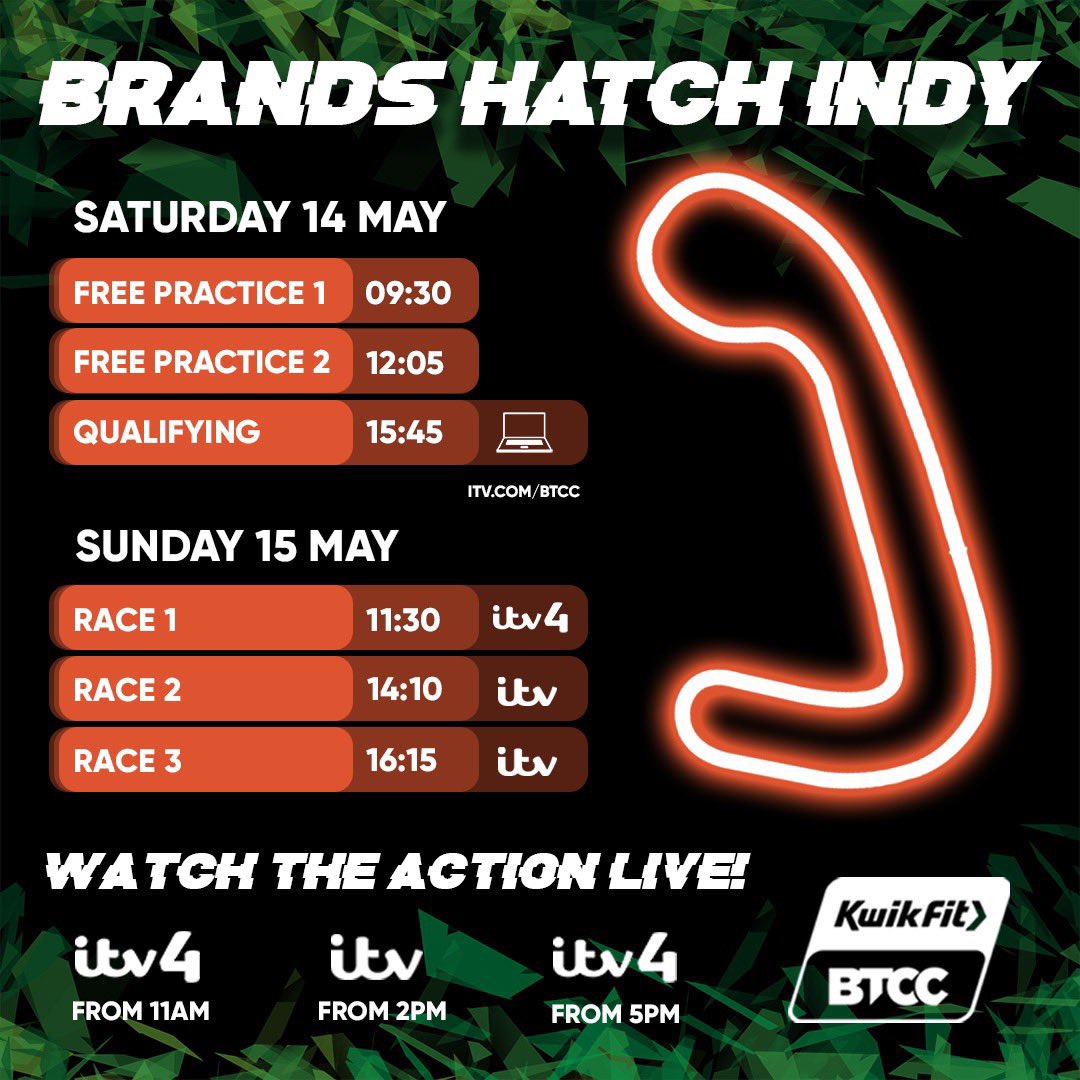 safuuracing's tweet photo. Check out this weekends @BTCC TV schedule LIVE on ITV1 and ITV4 from Brands Hatch 📺 😁 #SRT #SafuuRacing #TeamSafuu #BTCC #Nicolas28 #Aron40 @nicolashamilton @AronTaylorSmith @TeamHardRacing https://t.co/BXDOl1DdMf